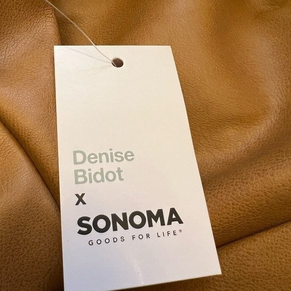 SONOMA Denise Bidot faux leather straight leg pants in tobacco size 2X - Picture 8 of 8